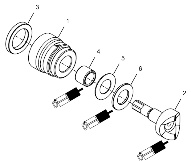 Page F Diagram and Parts List for 34NRS63H29-1  Cleco Ratchet