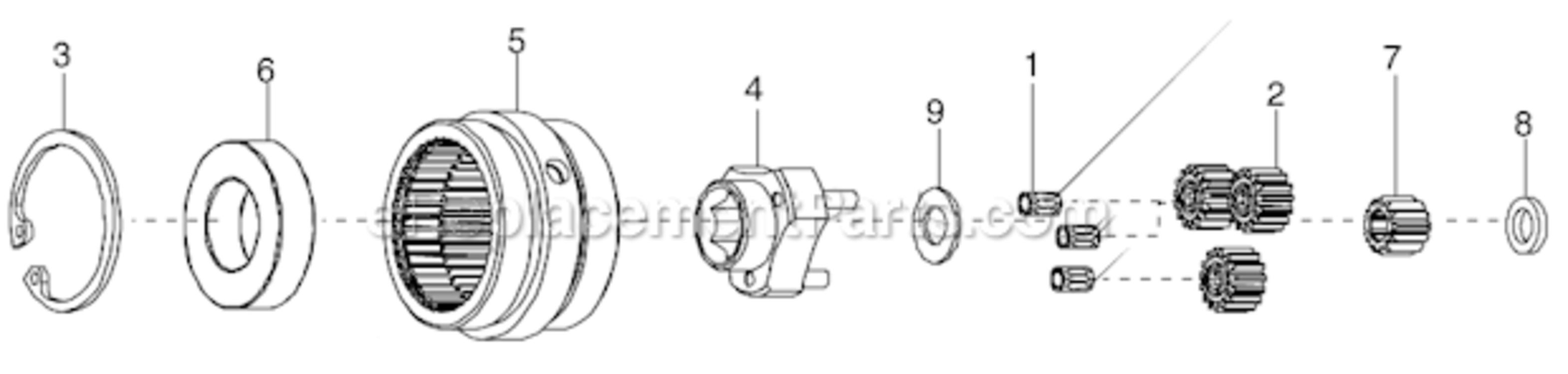 Page C Diagram and Parts List for 34RAA09F1MD00  Cleco Ratchet