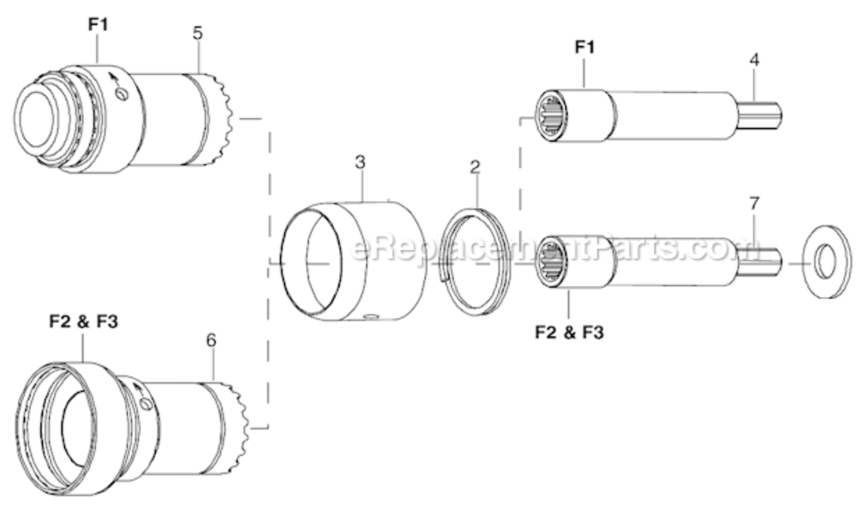 Page B Diagram and Parts List for 34RAA16F1MD00  Cleco Ratchet