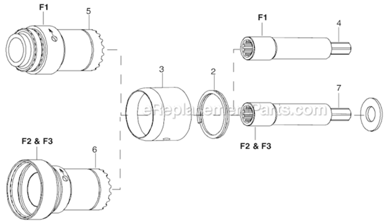 Page B Diagram and Parts List for 34RAA28F1MG00  Cleco Ratchet