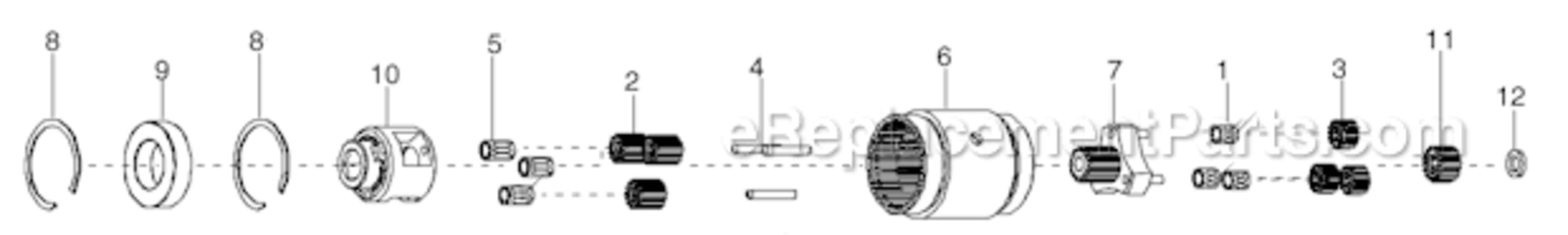 Page C Diagram and Parts List for 34RAA33F2MG00  Cleco Ratchet