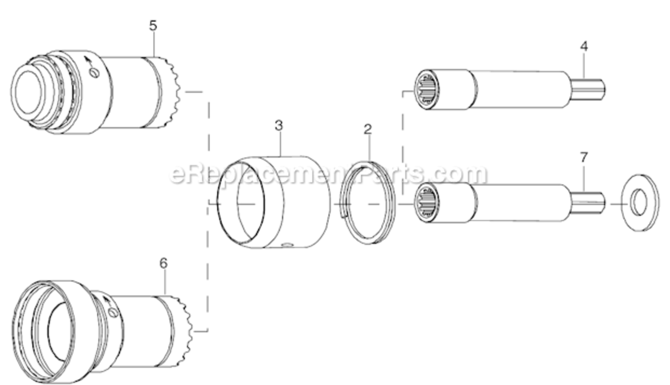 Page B Diagram and Parts List for 34RAA47F2MG00  Cleco Ratchet