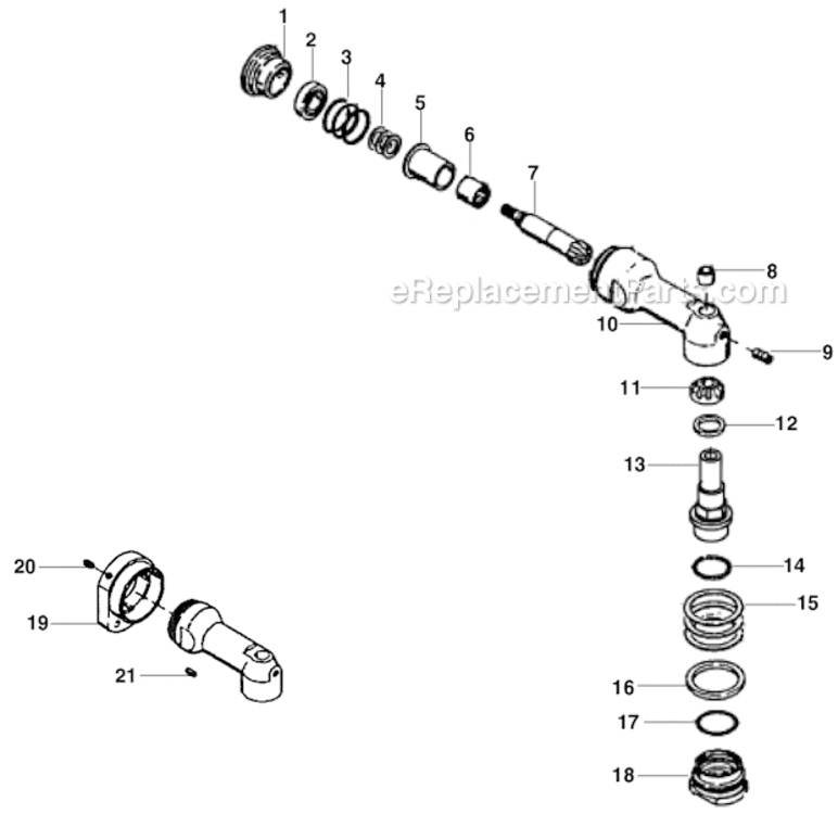 Page A Diagram and Parts List for 34RAA53F2MI00  Cleco Ratchet