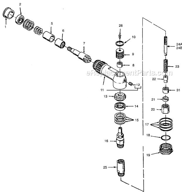 Page A Diagram and Parts List for 34RAA67H3MIFMA  Cleco Ratchet