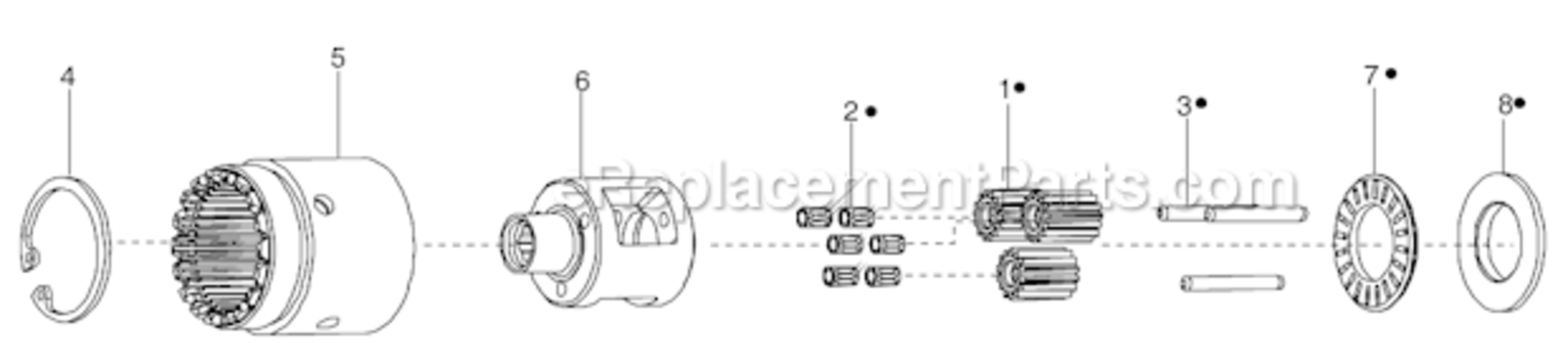 Page C Diagram and Parts List for 34RAS103F3ML00  Cleco Ratchet