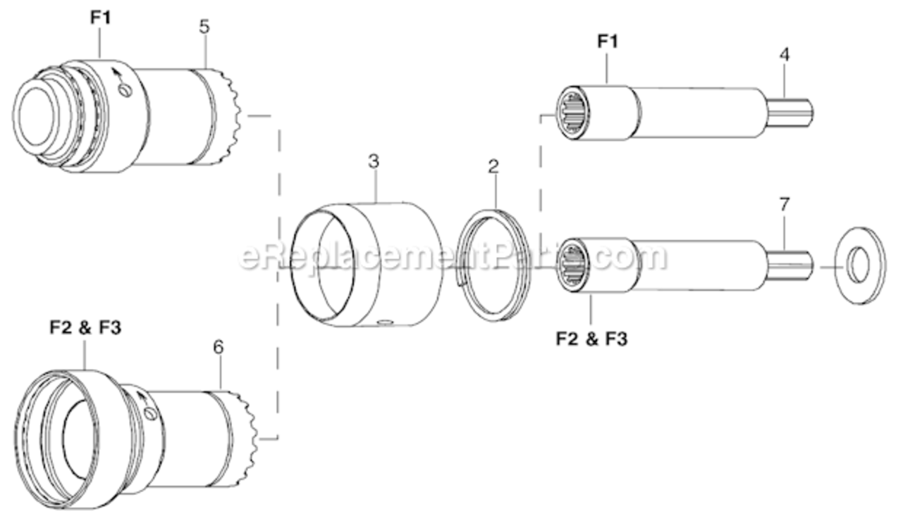 Page B Diagram and Parts List for 34RAS10F1MD00  Cleco Ratchet
