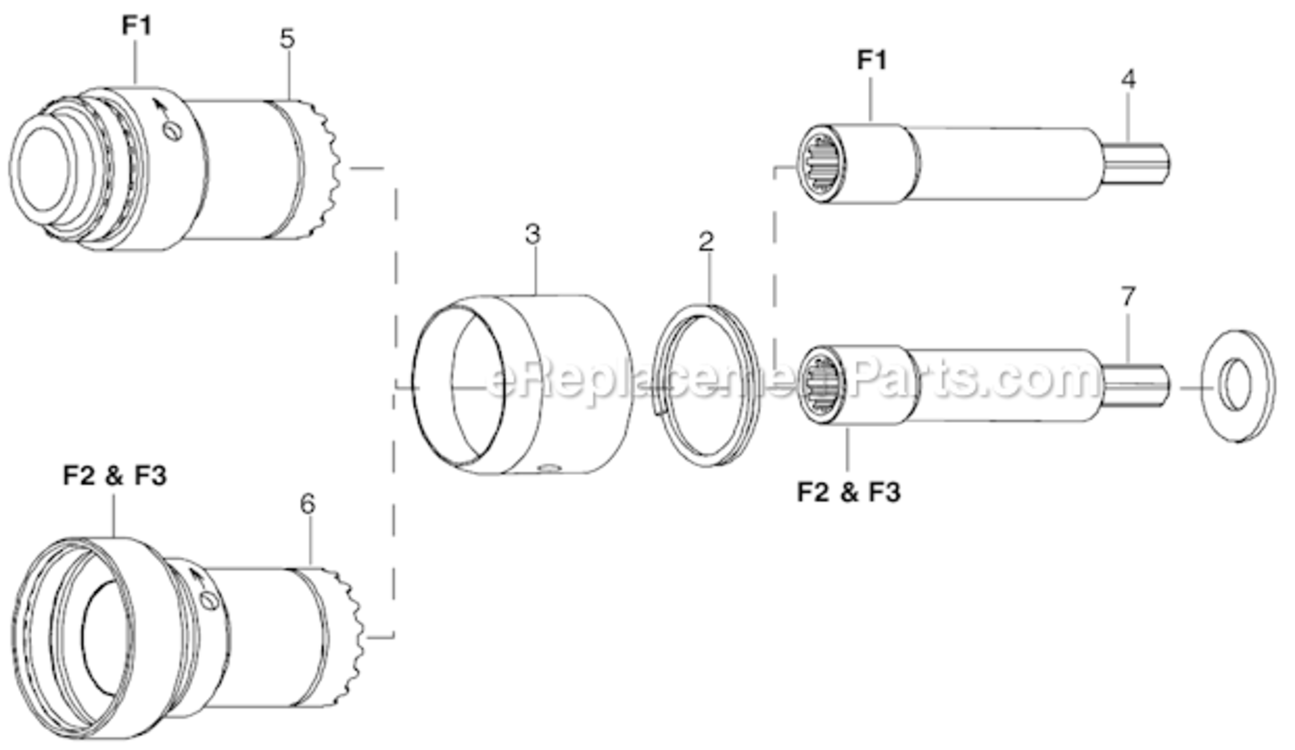 Page B Diagram and Parts List for 34RAS18F1MD00  Cleco Ratchet
