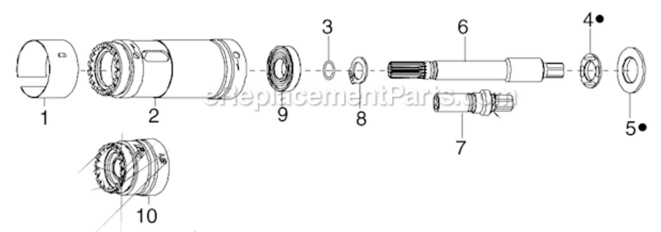 Page D Diagram and Parts List for 34RAS18F1MD00  Cleco Ratchet