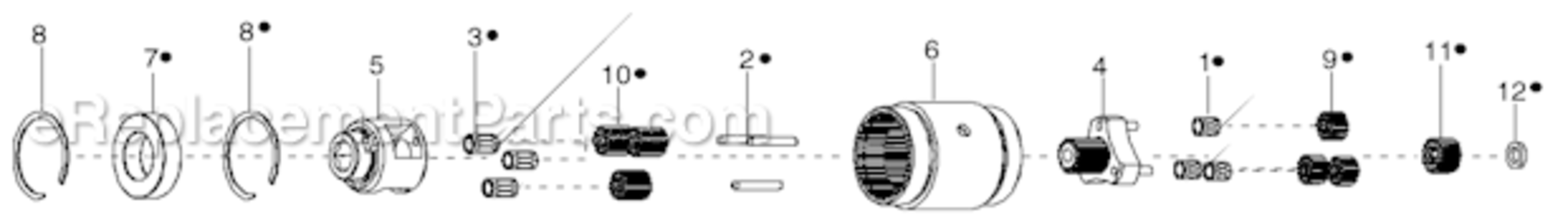 Page C Diagram and Parts List for 34RAS30F1MG00  Cleco Ratchet