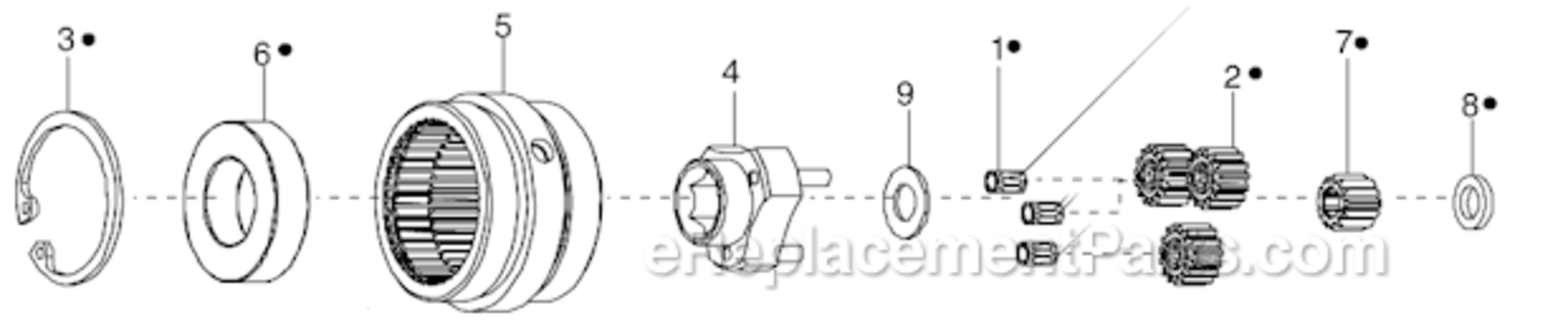 Page D Diagram and Parts List for 34RAS40F2MG00  Cleco Ratchet
