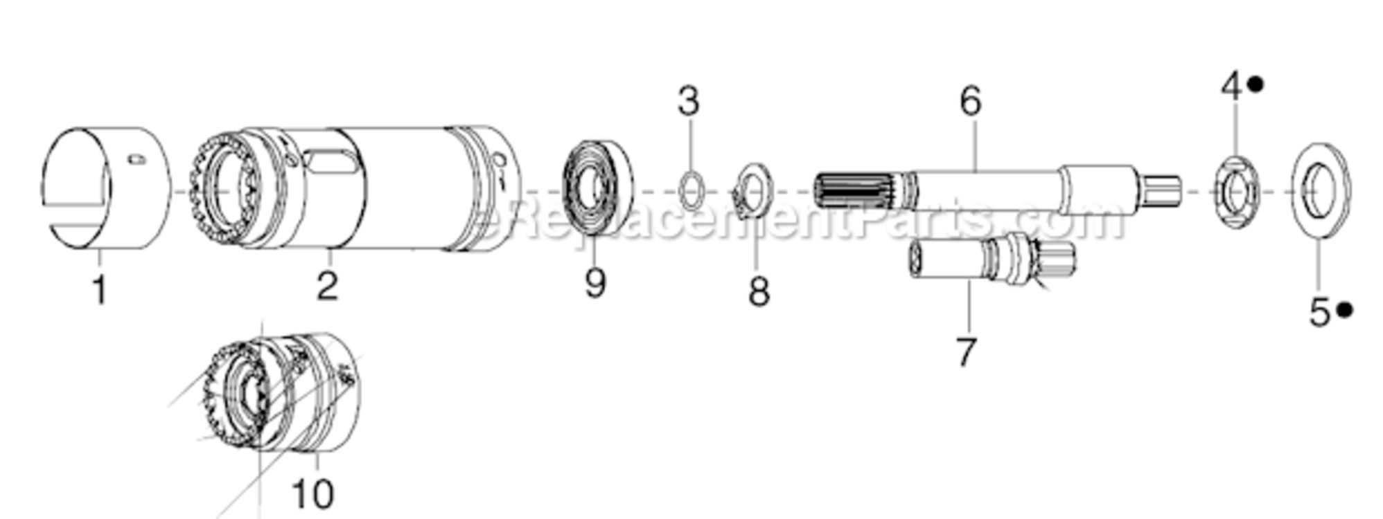 Page E Diagram and Parts List for 34RAS40F2MG00  Cleco Ratchet