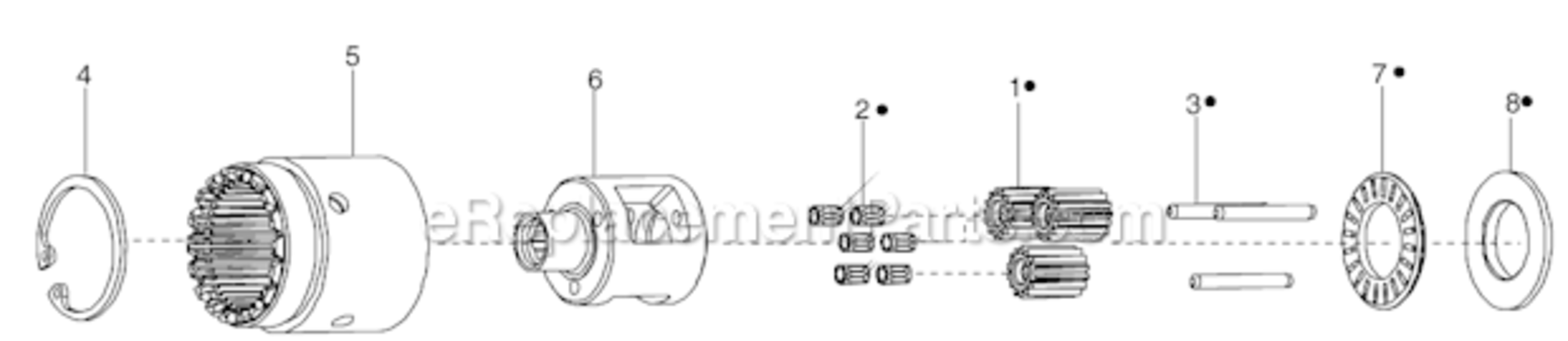 Page C Diagram and Parts List for 34RAS52F2MI00  Cleco Ratchet