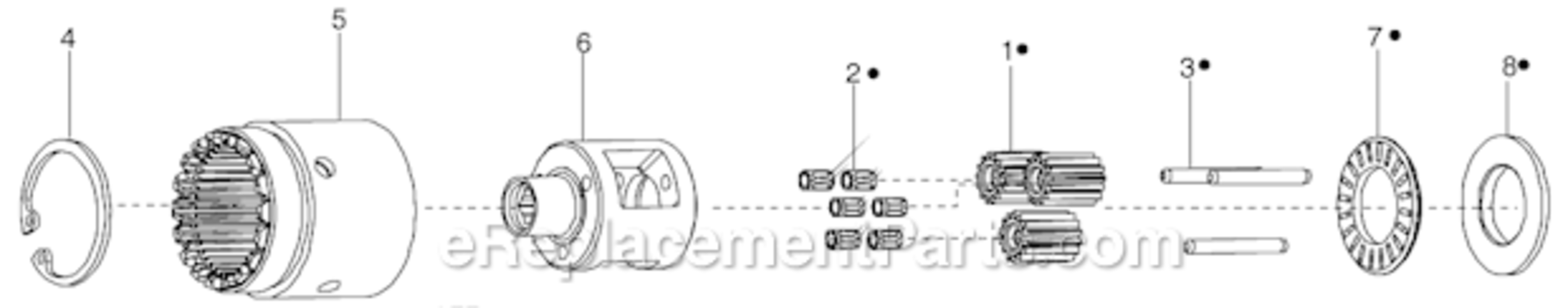 Page C Diagram and Parts List for 34RAS58F3MI00  Cleco Ratchet