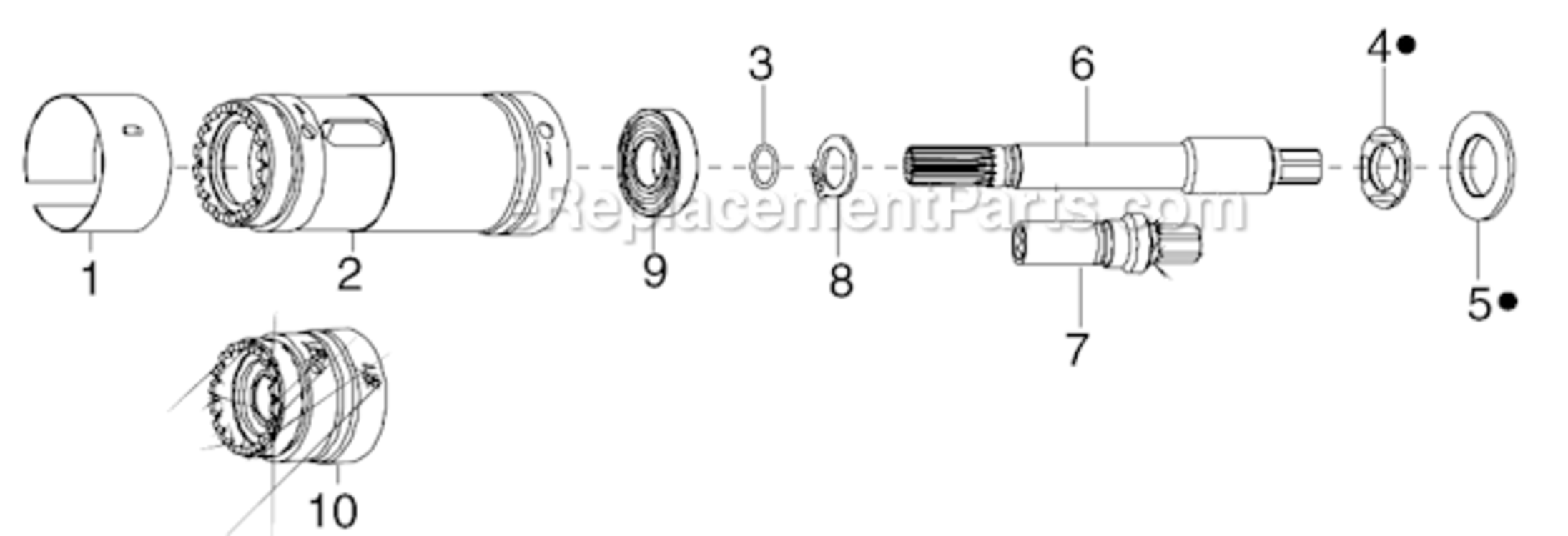 Page E Diagram and Parts List for 34RAS73F3MI00  Cleco Ratchet