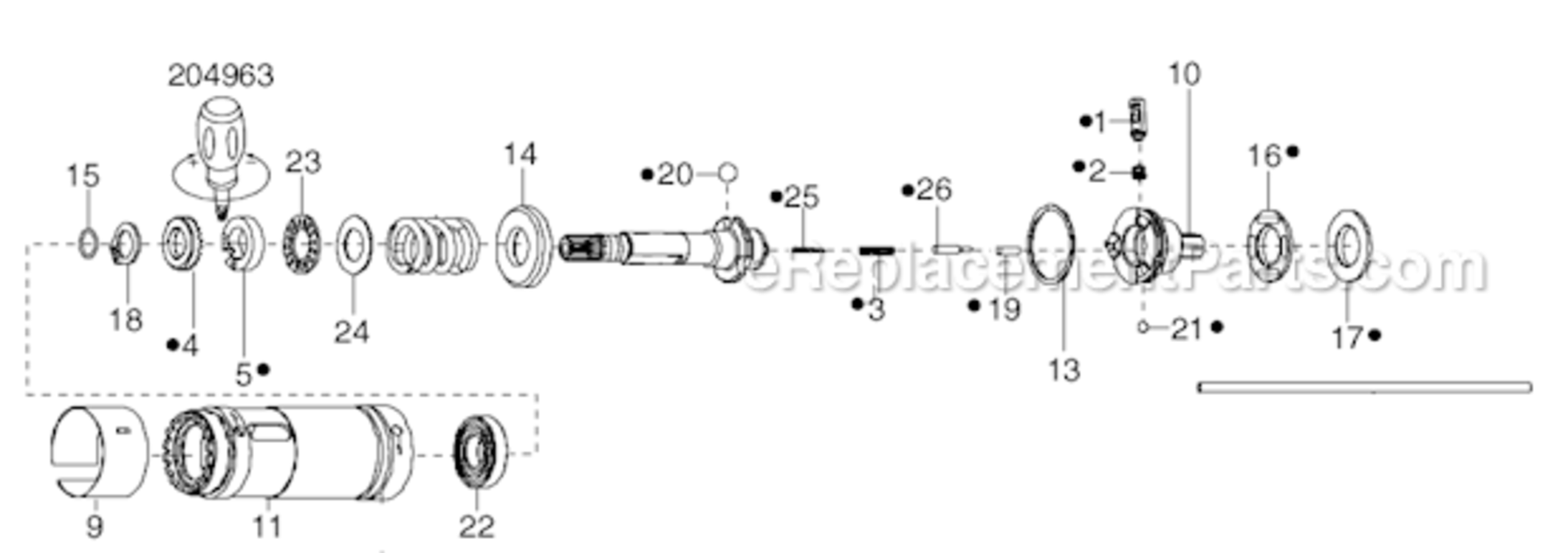 Page D Diagram and Parts List for 34RCA30D1MB01  Cleco Ratchet