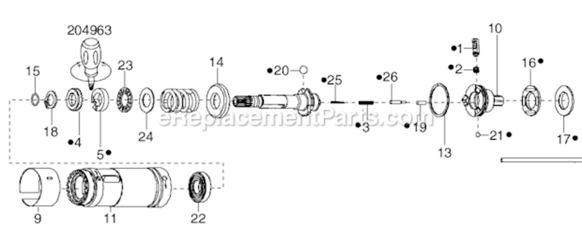 Page D Diagram and Parts List for 34RCA30D1MG01  Cleco Ratchet