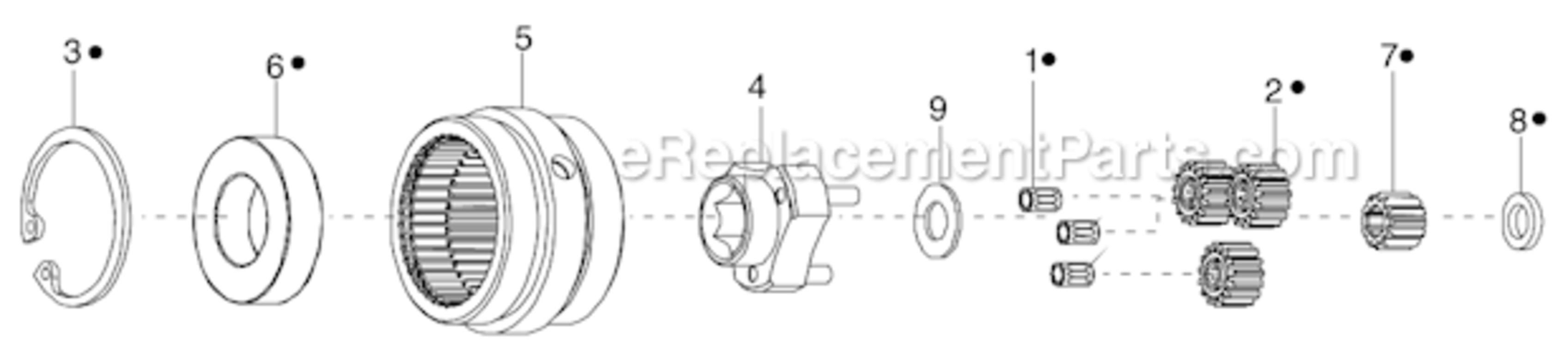 Page C Diagram and Parts List for 34RCA30D3MG01  Cleco Ratchet
