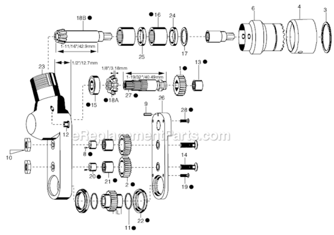 Page A Diagram and Parts List for 34RCS29D1MG01  Cleco Ratchet