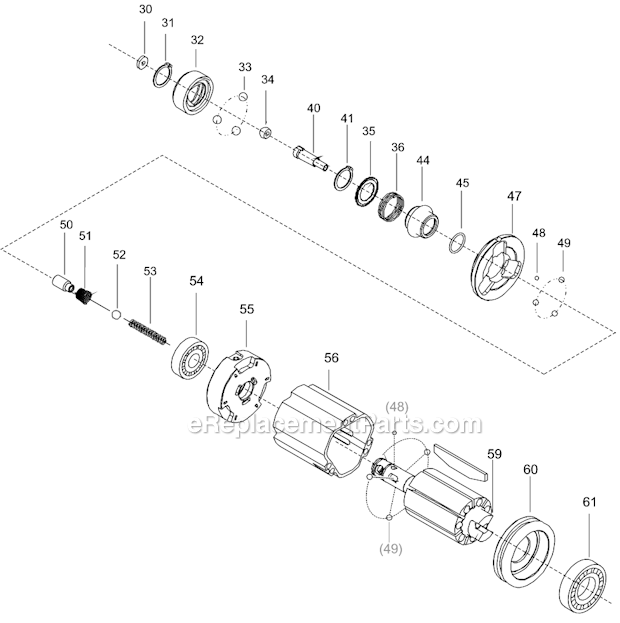 Page B Diagram and Parts List for 35PTHD653  Cleco Ratchet
