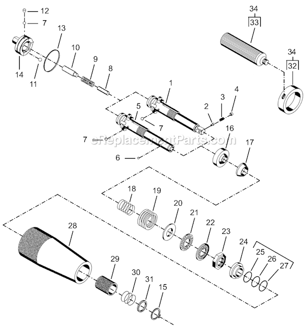 Page D Diagram and Parts List for 35RSA-20Q  Cleco Electric Drill