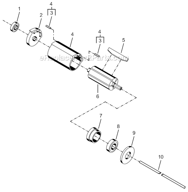 Page B Diagram and Parts List for 35RSA-5-3  Cleco Electric Drill
