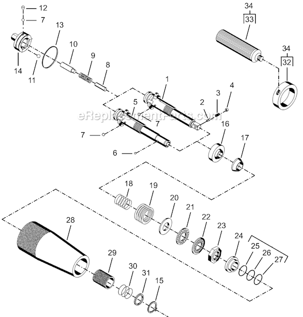 Page C Diagram and Parts List for 35RSA-5Q  Cleco Electric Drill