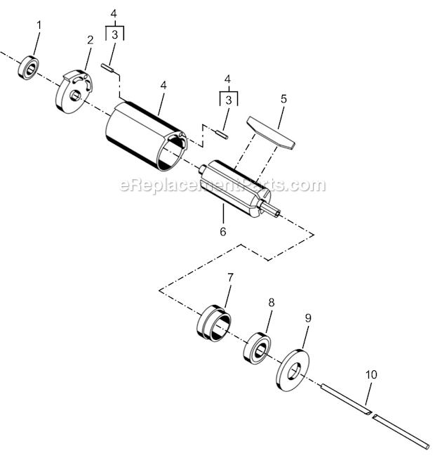 Page B Diagram and Parts List for 35RSAP-10Q  Cleco Electric Drill