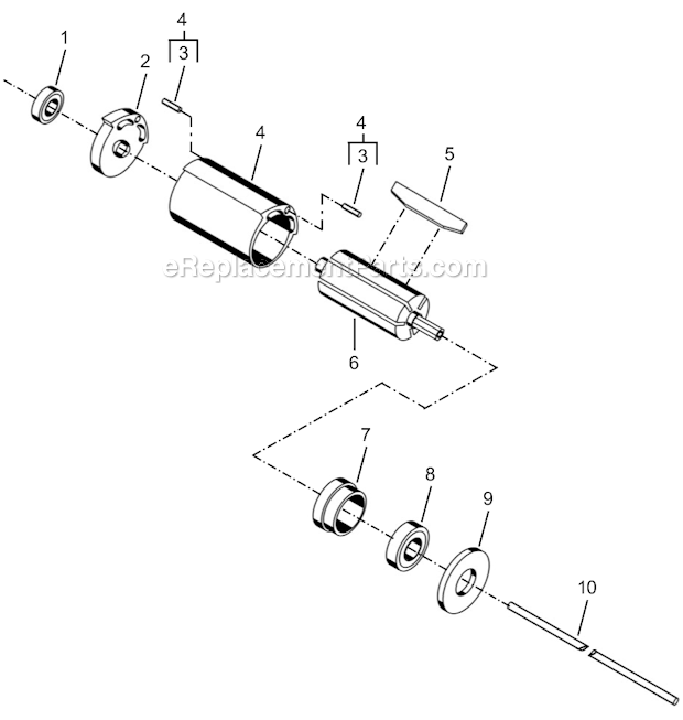 Page B Diagram and Parts List for 35RSAP-7Q  Cleco Electric Drill