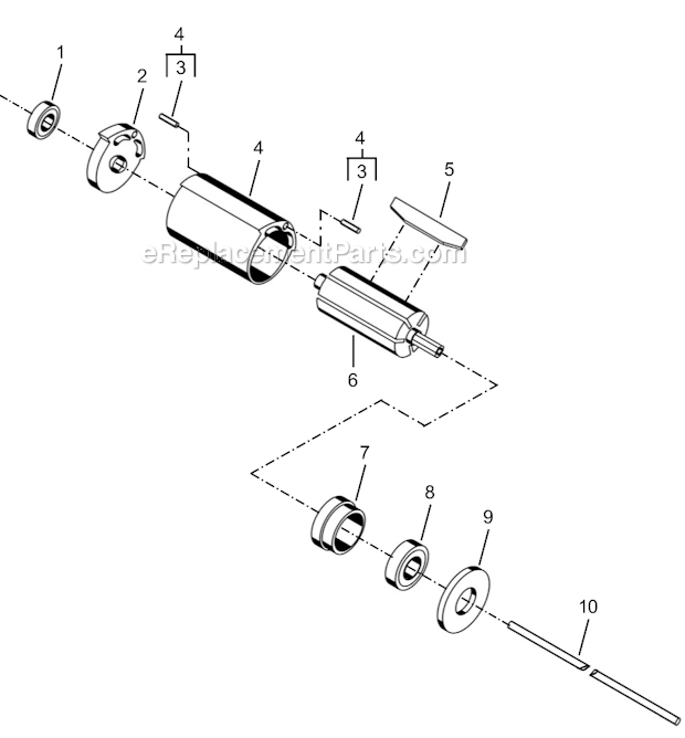 Page B Diagram and Parts List for 35RSAPT-10Q  Cleco Electric Drill