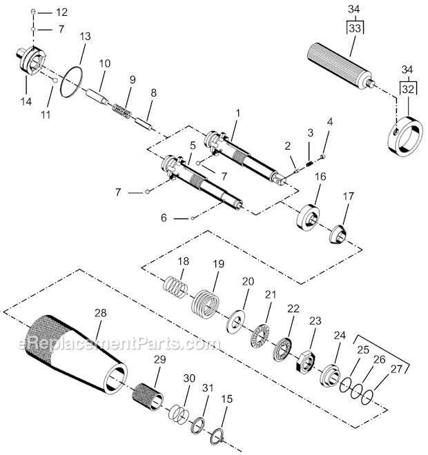 Page C Diagram and Parts List for 35RSAPT-10Q  Cleco Electric Drill