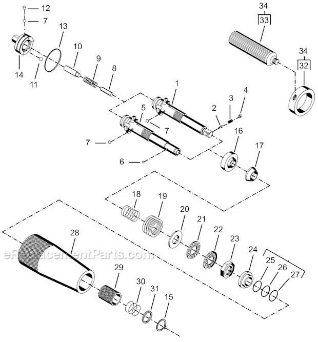 Page C Diagram and Parts List for 35RSATP-10-3  Cleco Electric Drill