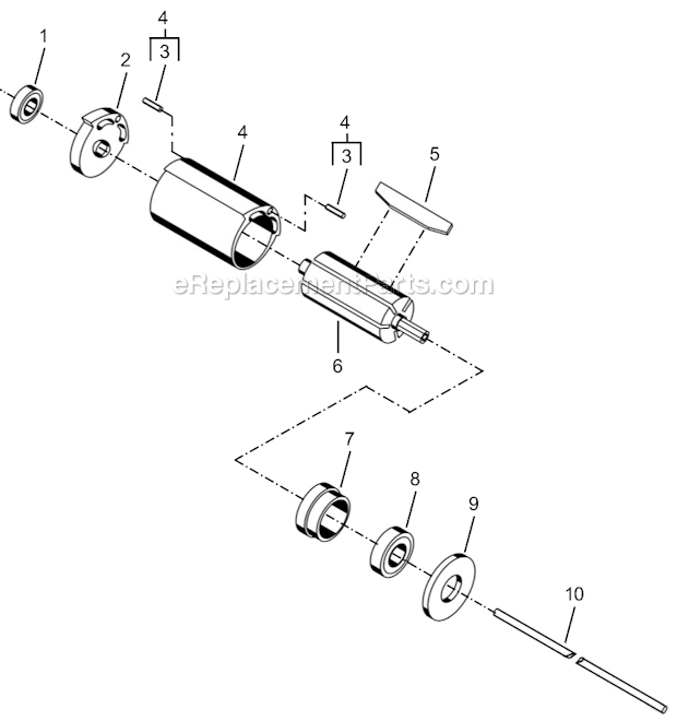 Page B Diagram and Parts List for 35RSATP-5Q  Cleco Electric Drill