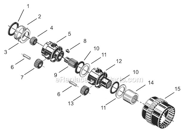 Page B Diagram and Parts List for 41N043M  Cleco Power Motor