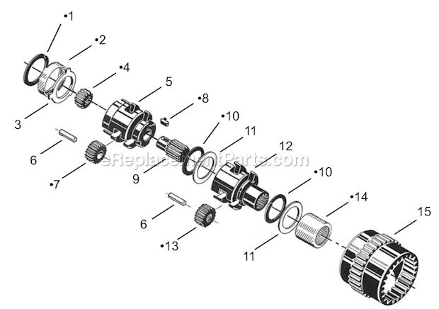 Page B Diagram and Parts List for 41N075M  Cleco Power Motor