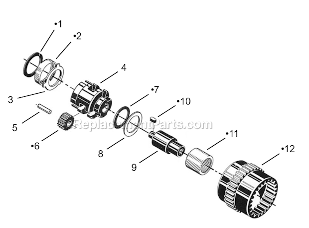 Page B Diagram and Parts List for 41N172M  Cleco Power Motor