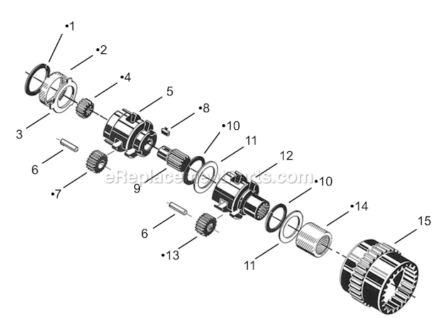 Page B Diagram and Parts List for 41R032M  Cleco Power Motor