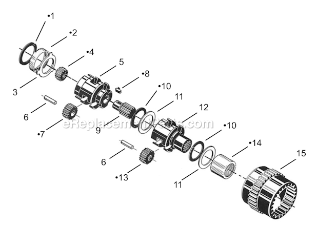 Page B Diagram and Parts List for 41R092M  Cleco Power Motor