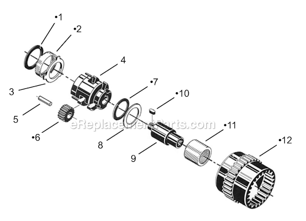 Page B Diagram and Parts List for 41R128M  Cleco Power Motor