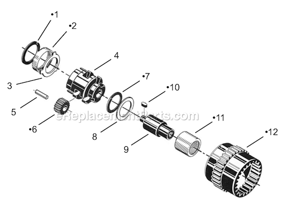 Page B Diagram and Parts List for 41R176M  Cleco Power Motor