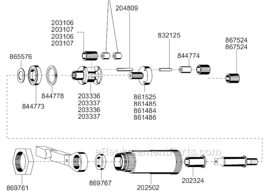 Page A Diagram and Parts List for 45RNAB-4-3  Cleco Ratchet