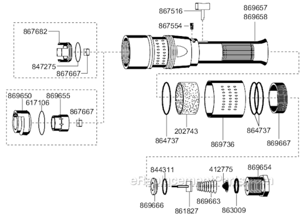 Page C Diagram and Parts List for 45RNAB-4-3  Cleco Ratchet