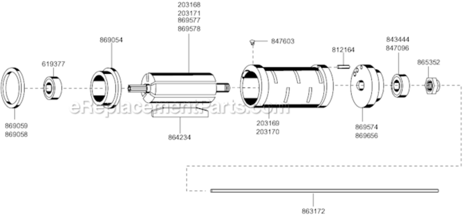 Page D Diagram and Parts List for 45RNAB-6-3  Cleco Ratchet