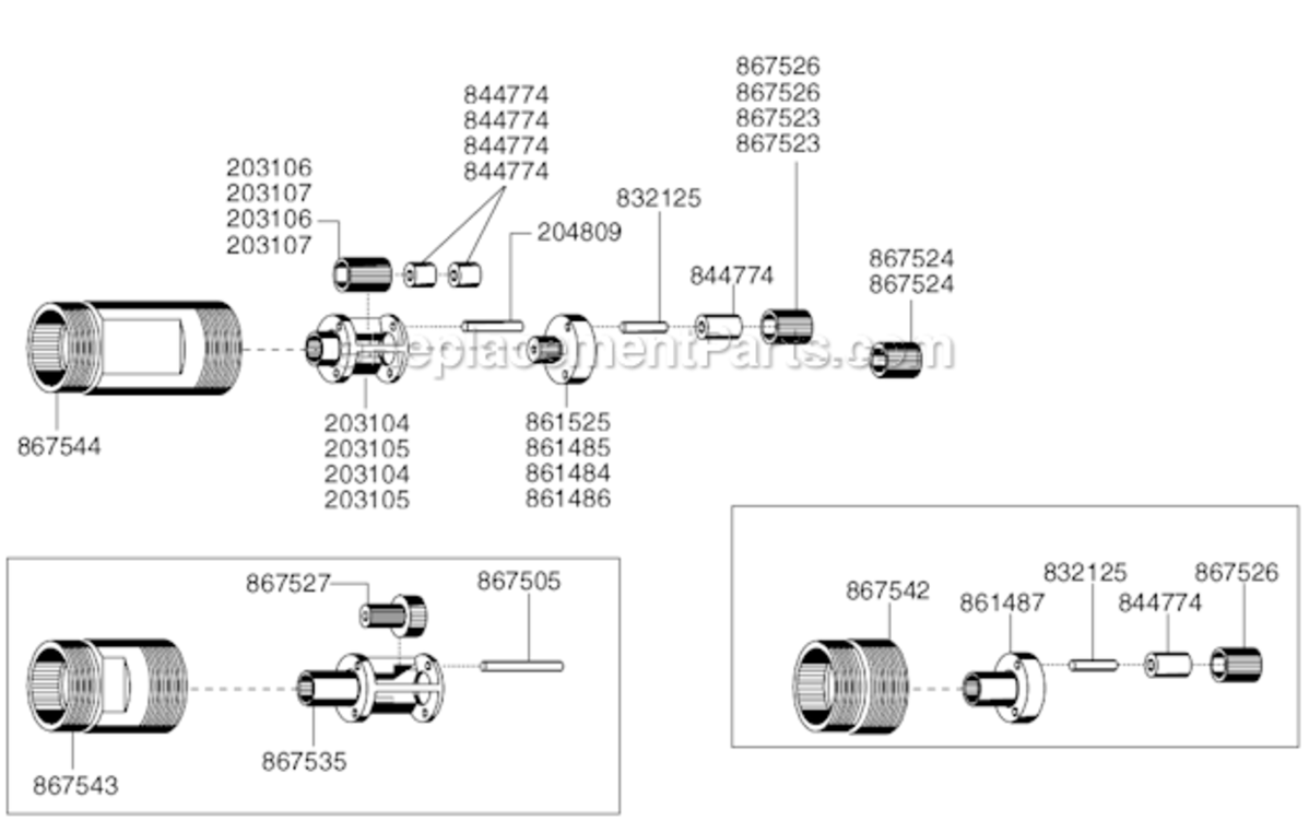 Page B Diagram and Parts List for 45RNB-2T-4  Cleco Ratchet