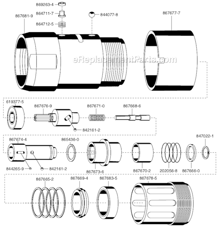 Page C Diagram and Parts List for 45RNB-2T-4  Cleco Ratchet