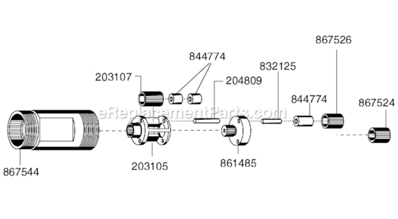 Page B Diagram and Parts List for 45RNB-3P-4  Cleco Ratchet