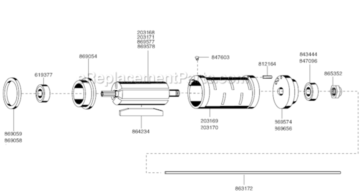 Page E Diagram and Parts List for 45RNB-3P-4  Cleco Ratchet