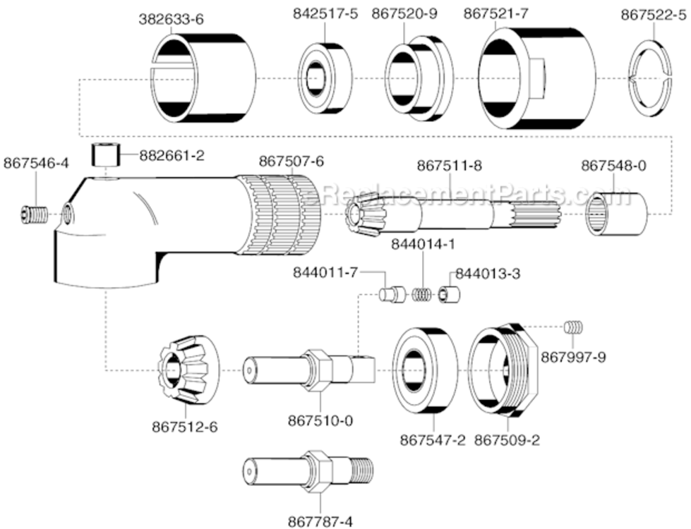 Page A Diagram and Parts List for 45RNB-3T-4  Cleco Ratchet