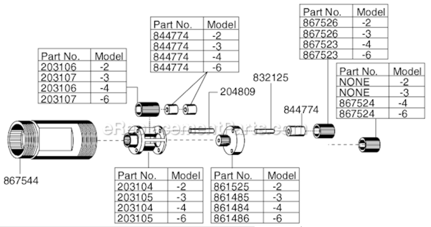 Page B Diagram and Parts List for 45RNB-3T-4  Cleco Ratchet