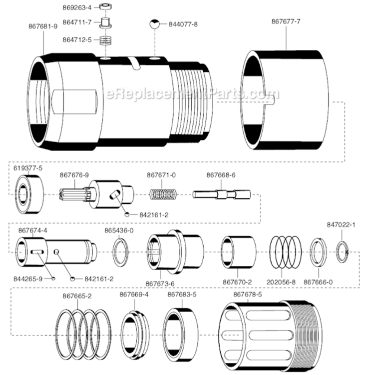 Page C Diagram and Parts List for 45RNB-3T-4  Cleco Ratchet