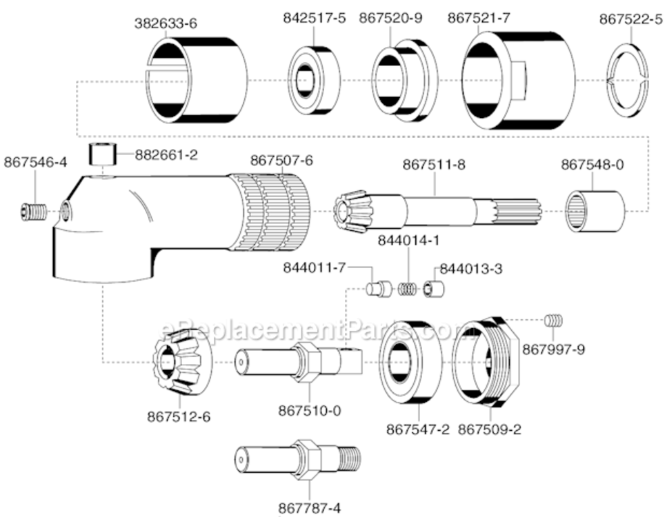Page A Diagram and Parts List for 45RNB-4T-4  Cleco Ratchet